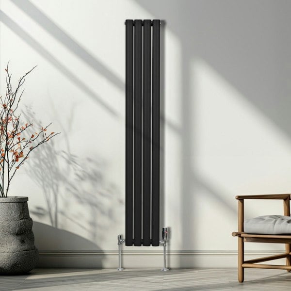 Monstershop Oval Column Radiator – 1600mm x 240mm – Black