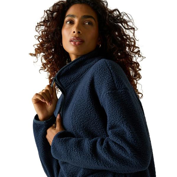 Regatta Womens/Ladies Frankie Borg Half Zip Longline Fleece Top - Navy - 