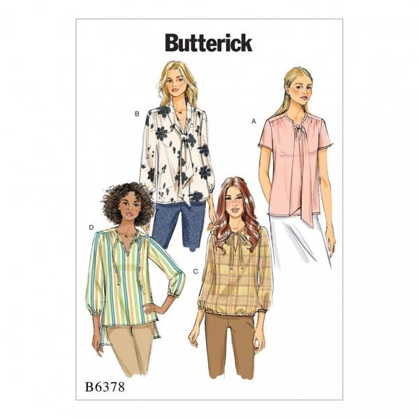 Butterick Sewing Pattern 6378, Tops, Tunics for Women, 6-8-10-12-14 - Easy