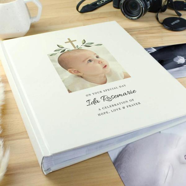 Personalised Christening Photo Album - close-up detail