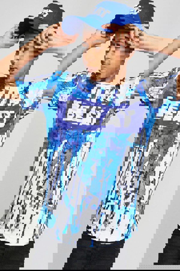 Beat Boyz Club Splatter T-Shirt - Blue