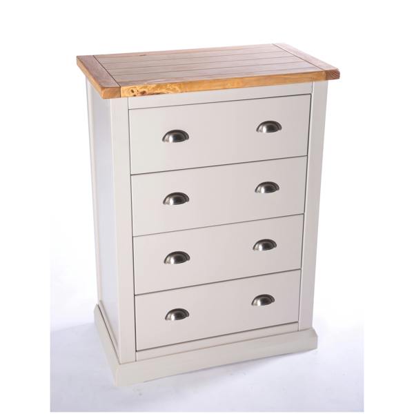 Cabinet Bits Loreo 4 Drawer Chest of Drawers Chrome Cup Handle