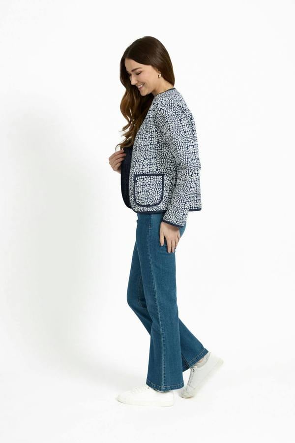 Mudflower Floral Print Quilted Jacket