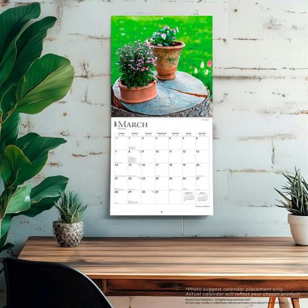 Gardens Calendar 2027, Wall Calendars, Month To View, Lifestyle, Gift