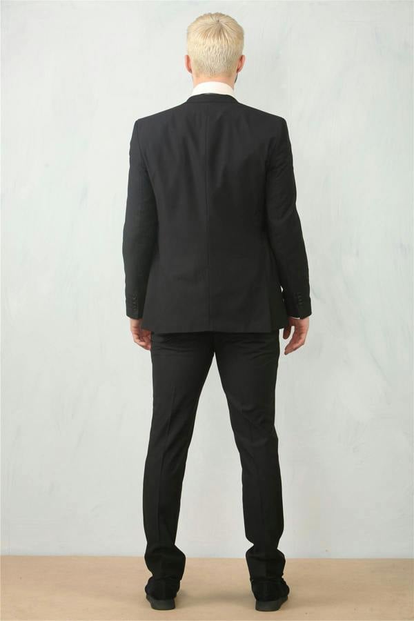Infinity Leather Men's Black 3 Piece Formal Classic Prom Suit Workwear