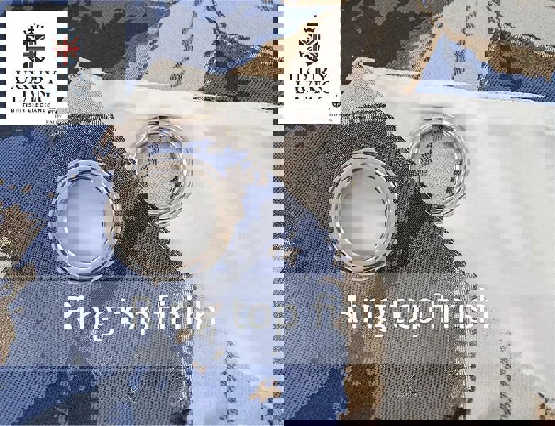 Luxury Living Luxury Diamond Jacquard Metallic Fully Lined Ring Top Curtains