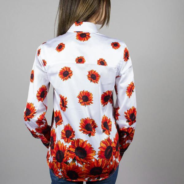 SUNFLOWER PRINT WOMENS SHIRT - Premium Men's Patterned Shirt by Claudio Lugli | Bold Design, Tailored Fit, Best Printed Shirts