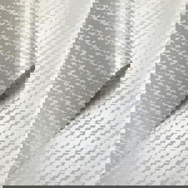 BUZZ white flock silver lustre roll