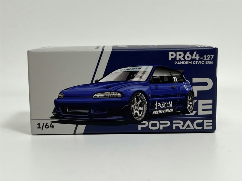 Pop Race Pandem Civic EG6 Metallic Blue 1:64 Pop Race PR640127