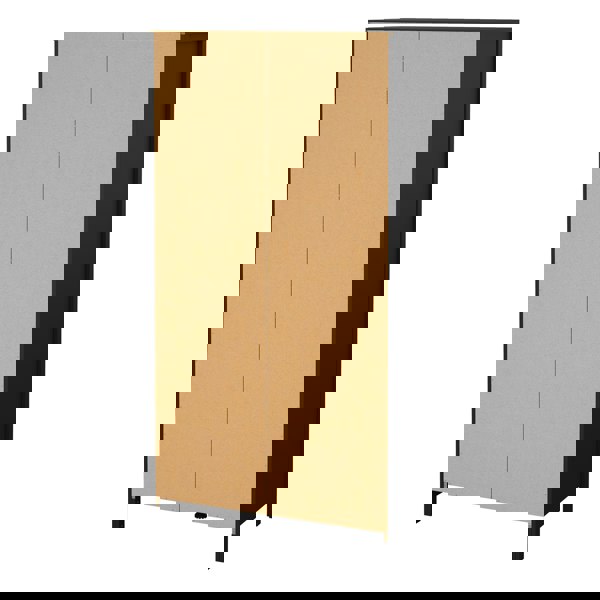 Furniture To Go Madrid Wardrobe with 1 door + 1 mirror door + 2 drawers Matt Black