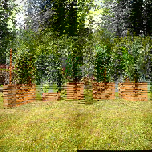 Cerland Lign Z Square Slatted Planter 50cm x 50cm 95L Modern Garden Planter