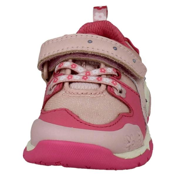 Clarks Girls Clarks Casual Glittery Trainers Tidal Shell