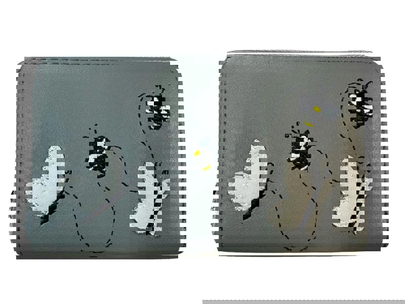 Fores Collection Embroidered Bee & Butterflies Ladies Purse