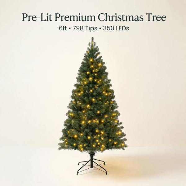 Outdoor Living Richmond Fir Winter Pre-Lit Artificial Christmas Tree