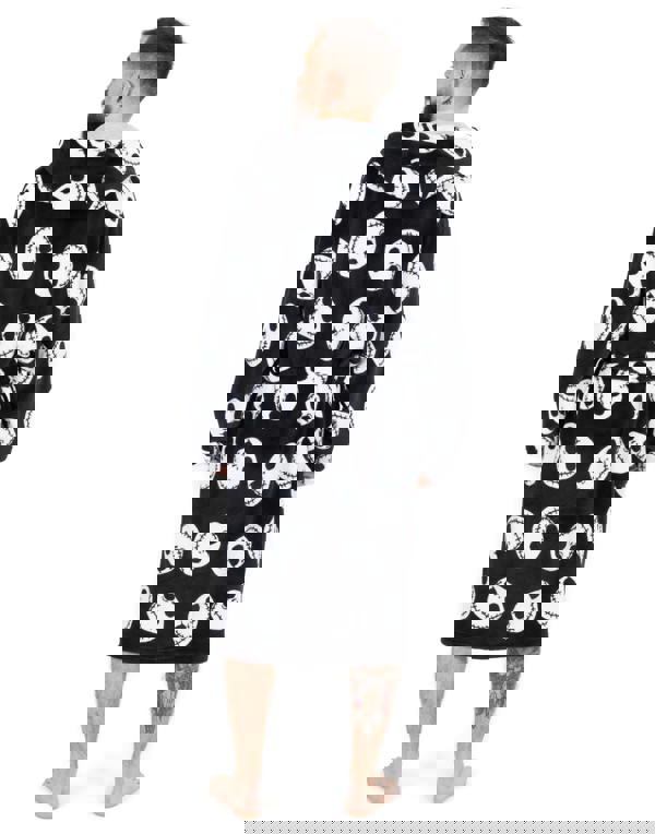 Disney Mens Black Jack Skellington Bathrobe