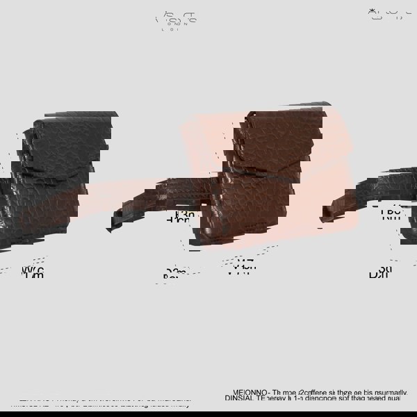 Assots London 'CAMELLA' Brown Croc Leather Bum Belt Waist Festival Bag