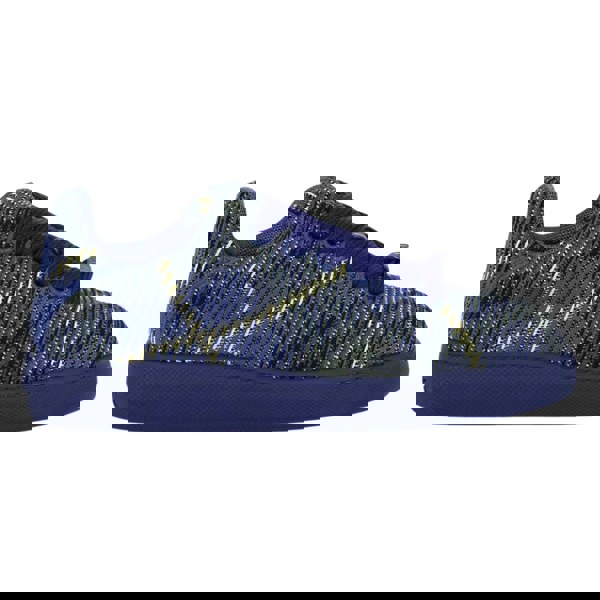 BURBERRY 8088827 Burberry Checked Box Knit Trainers BRIGHT NAVY IP CHECK BOX KNIT TRAINER MALE UK 8