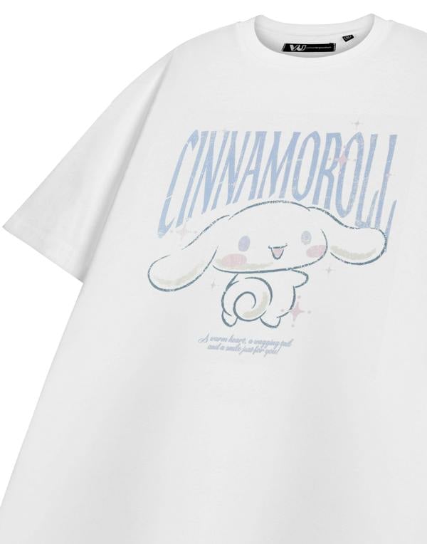 Hello Kitty Womens White Cinnamoroll Short Sleeved T-Shirt