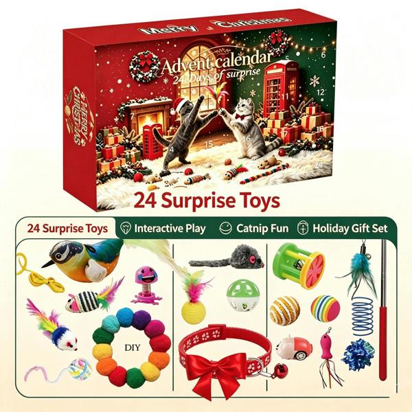 Leaper Christmas Advent Calendar Gift Set for Cats