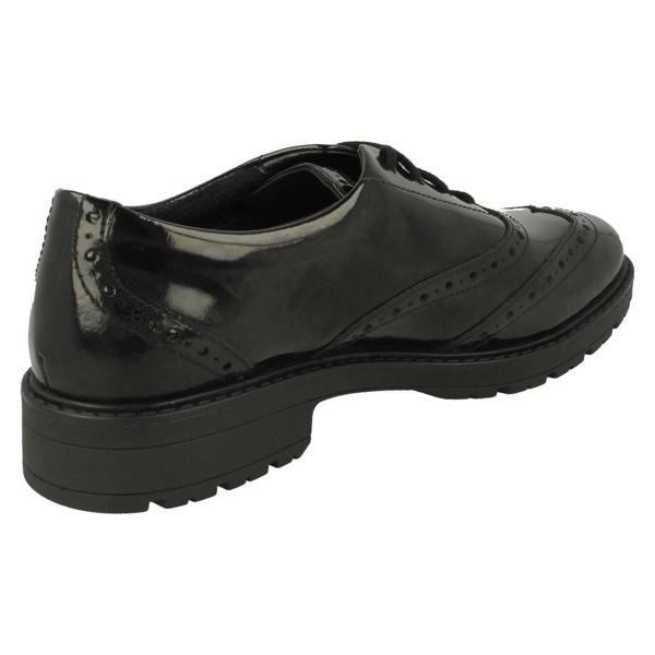 Clarks Girls Clarks Lace Up Brogue Detailed School Shoes Loxham Brogue Y