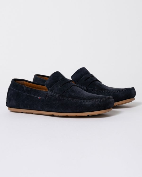 Tommy Hilfiger Casual Hilfiger Suede Mens Driving Shoes - Desert Sky - CHO - Designer Mens Shoes