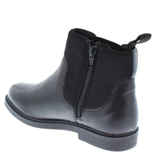 Frank James Epsom Boys Leather Neoprene Zip Up Chelsea Boots