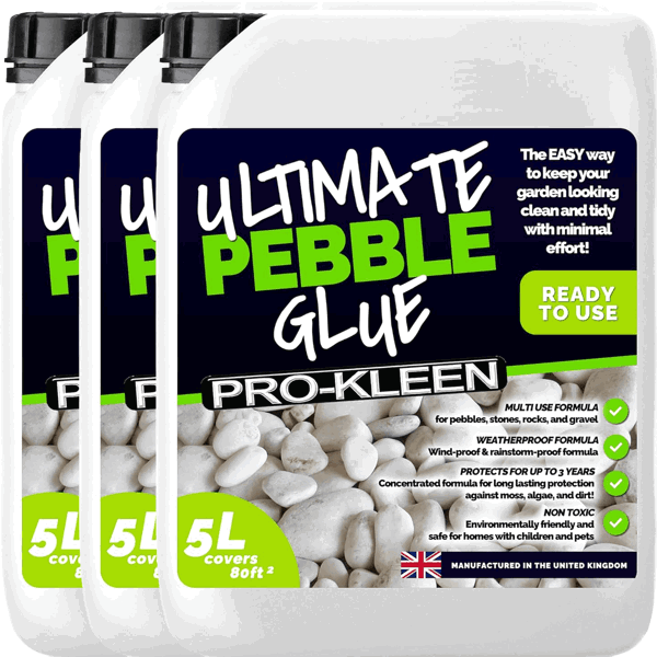 ProKleen Pro-Kleen Ultimate Pebble Glue 15L (Covers 240 ft2) Pebble Glue Binder For Gravel, Stones, Slate & Mulch