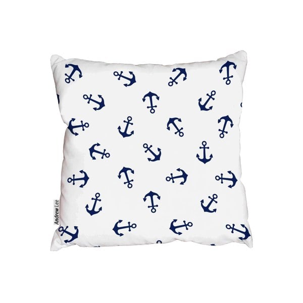 Benjamin Tate Design Anchors pattern white (Outdoor Cushion)