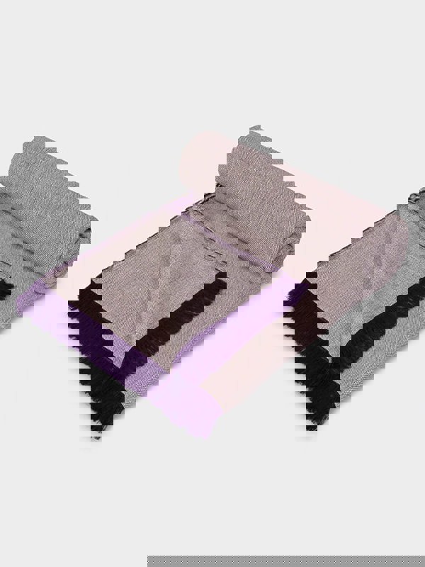 Yoga Studio Two Toned Cotton Yoga Blanket  - Two Toned - Purple