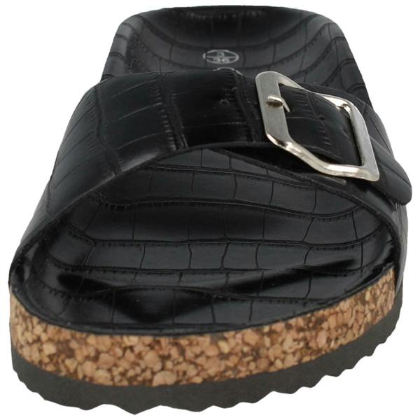 Spot On Ladies Spot On Open Toe Slip On Mule
