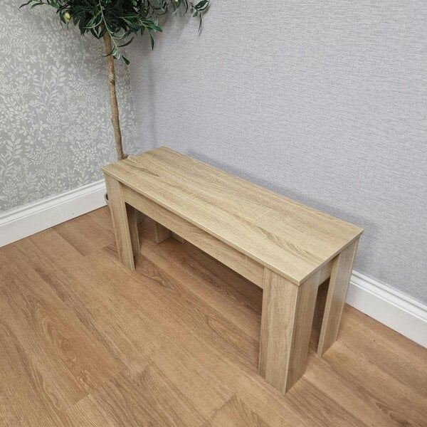Kosy Koala Oak Effect Dining Table Set With 4 White Chairs And Bench Dining Room Furniture