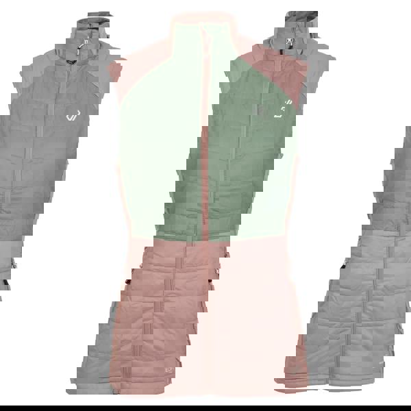 Dare 2B Womens/Ladies Culmination Wool Padded Gilet - Dusky Rose/Lilypad Green - 