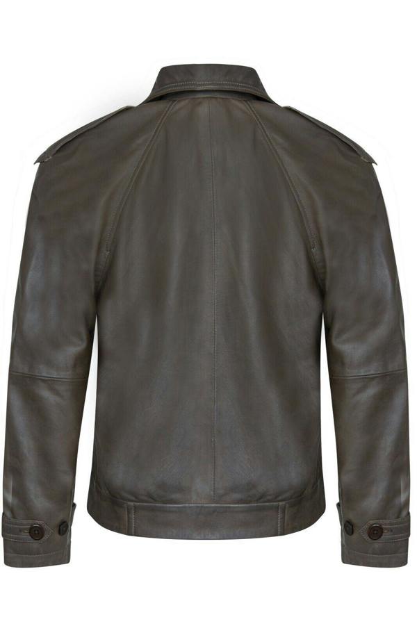 Infinity Leather Womens Cropped Oversized Trench Leather Jacket - Canberra