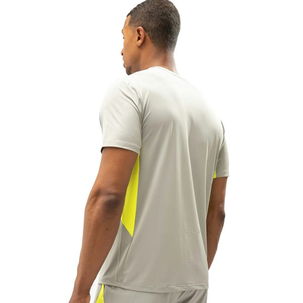 REFLECT Zone Tech T-Shirt Grey/Neon Yellow