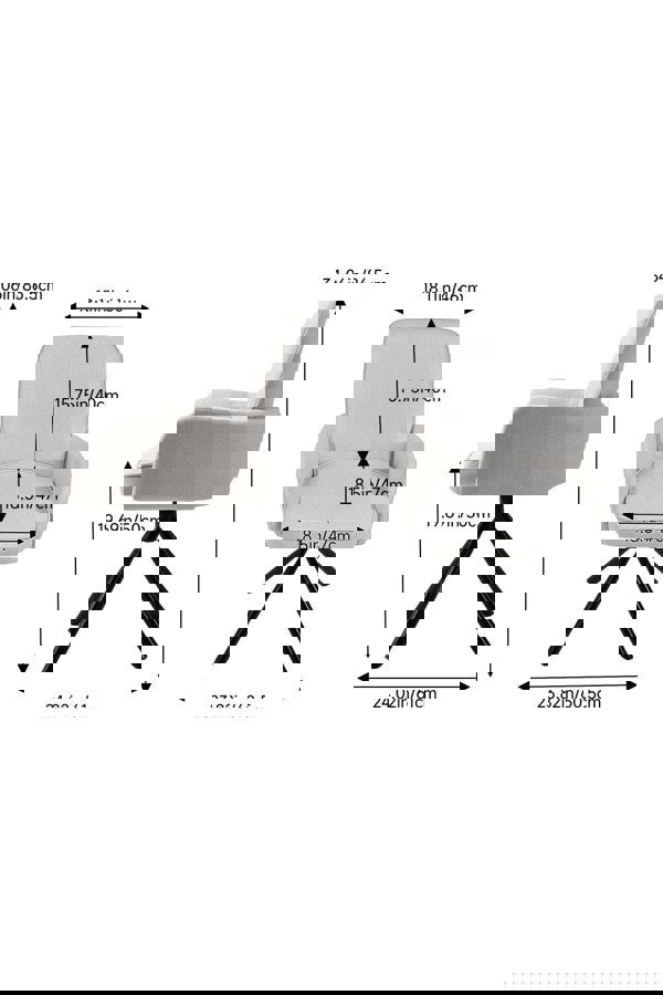 Living and Home Linen Modern Swivel Chair with Black Legs