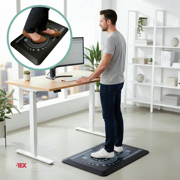 Floortex AFS-TEX® 2000 Grey Active Anti-Fatigue Mat - 50 x 80cm