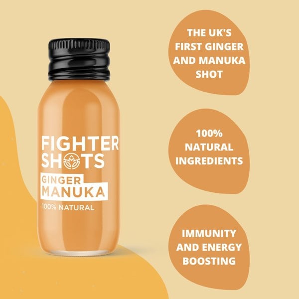 Fighter Shots Ginger + Manuka Honey 6 or 12x 60ml