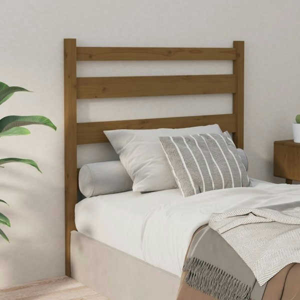 Berkfield Bed Headboard Honey Brown 81x4x100 cm Solid Wood Pine