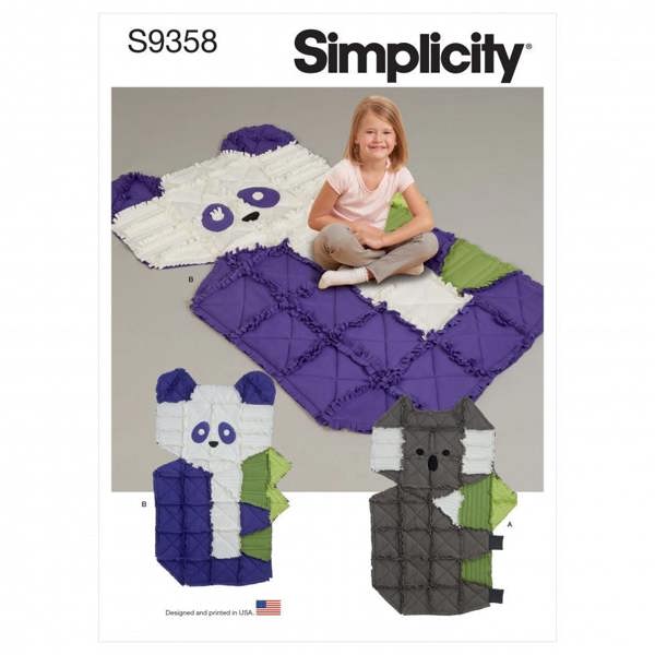 Simplicity Sewing Pattern 9358, Quilts OS (One Size) - Intermediate