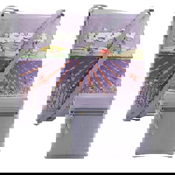 Mala Leather The Cotswolds Lavender Field Flap over Crossbody