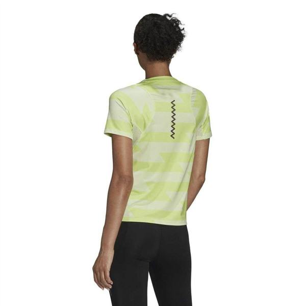 Adidas Womens/Ladies All-Over Print Aeroready T-Shirt - Lime Green - 