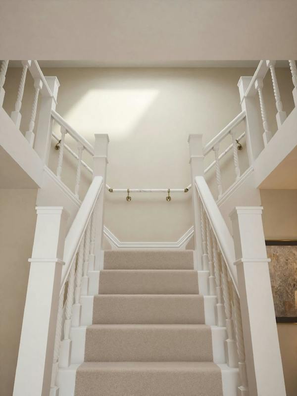 Handrails Direct Montford Soft White Marble T Shape Handrail