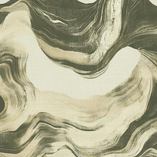 Grandeco Bayda Geo Paint Effect Textured Wallpaper, Green