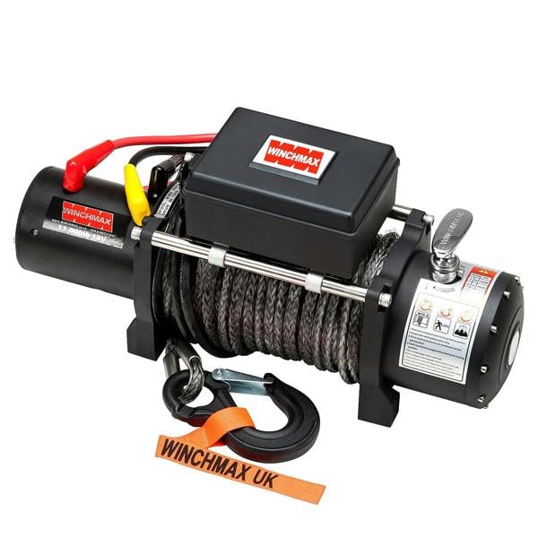 Winchmax 13,500lb (6,123kg) 12V Military Grade Winch 28m x 11mm Dyneema Rope, Remotes