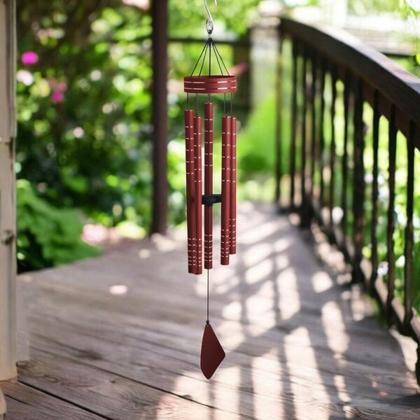 EDH Door Hardware Chorus Musical Wind Chime – 100cm Rose Gold/Red/Green/Blue Outdoor Chime for Relaxing Melodies, Garden, Patio & Home Décor