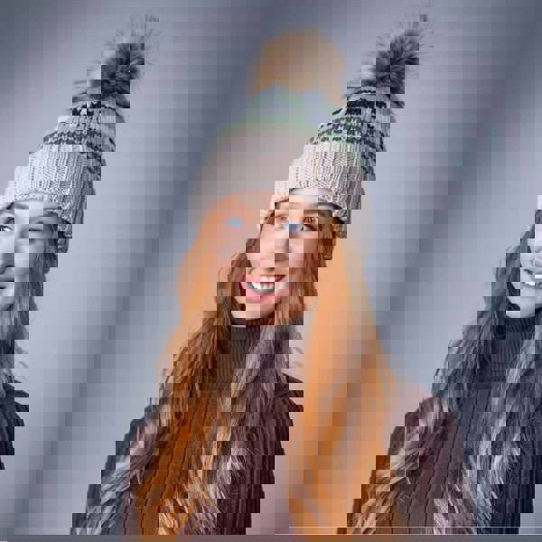 Aran Traditions Aran Knitted Pom Pom Sheep Beanie