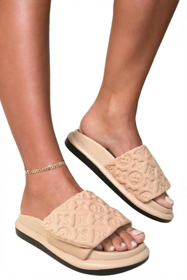 Josie Flatform Sandals - Nude_wb