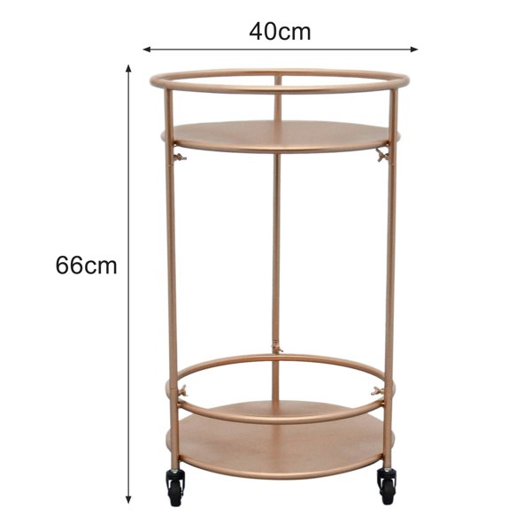 Monstershop Rose Gold Drinks Trolley Bar Cart - Small