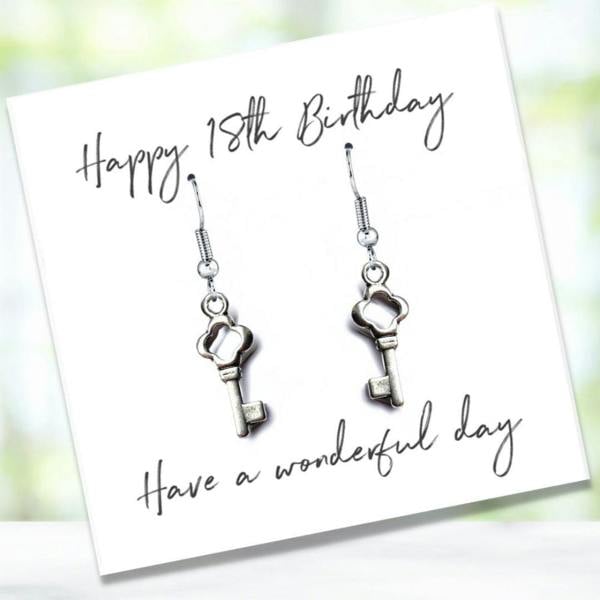 Aye Do Gifts Happy 18th Birthday Earrings & Gift Card