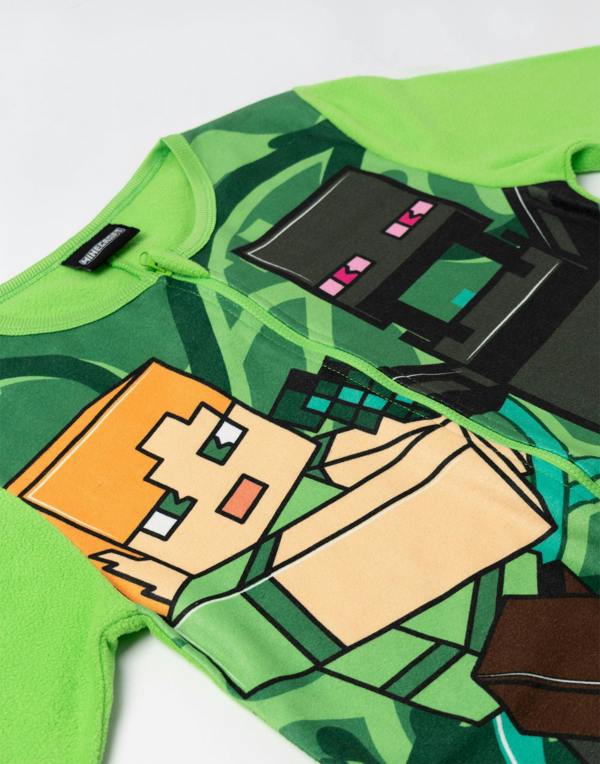 Minecraft Boys Green Creeper Onesie